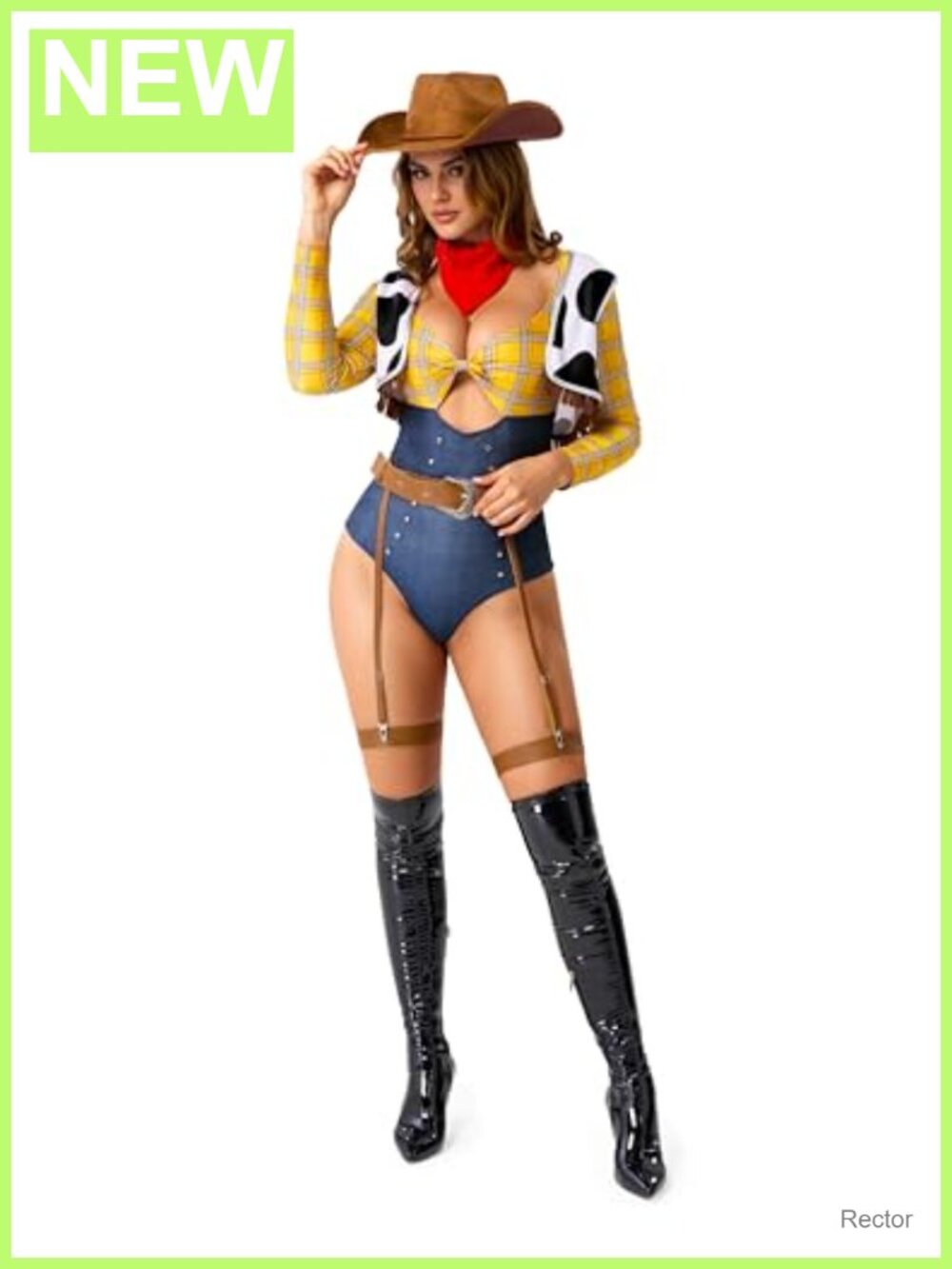 Spooktacular Creations Cowgirl Costume Women Polyester Spandex Bodysuit Vest